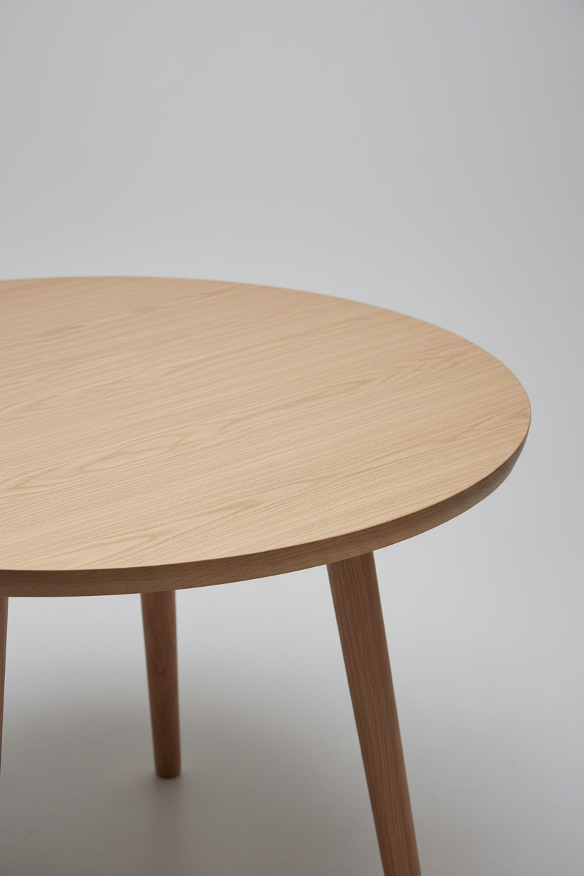Round Dining Table in Sand Ash — Texture Shot