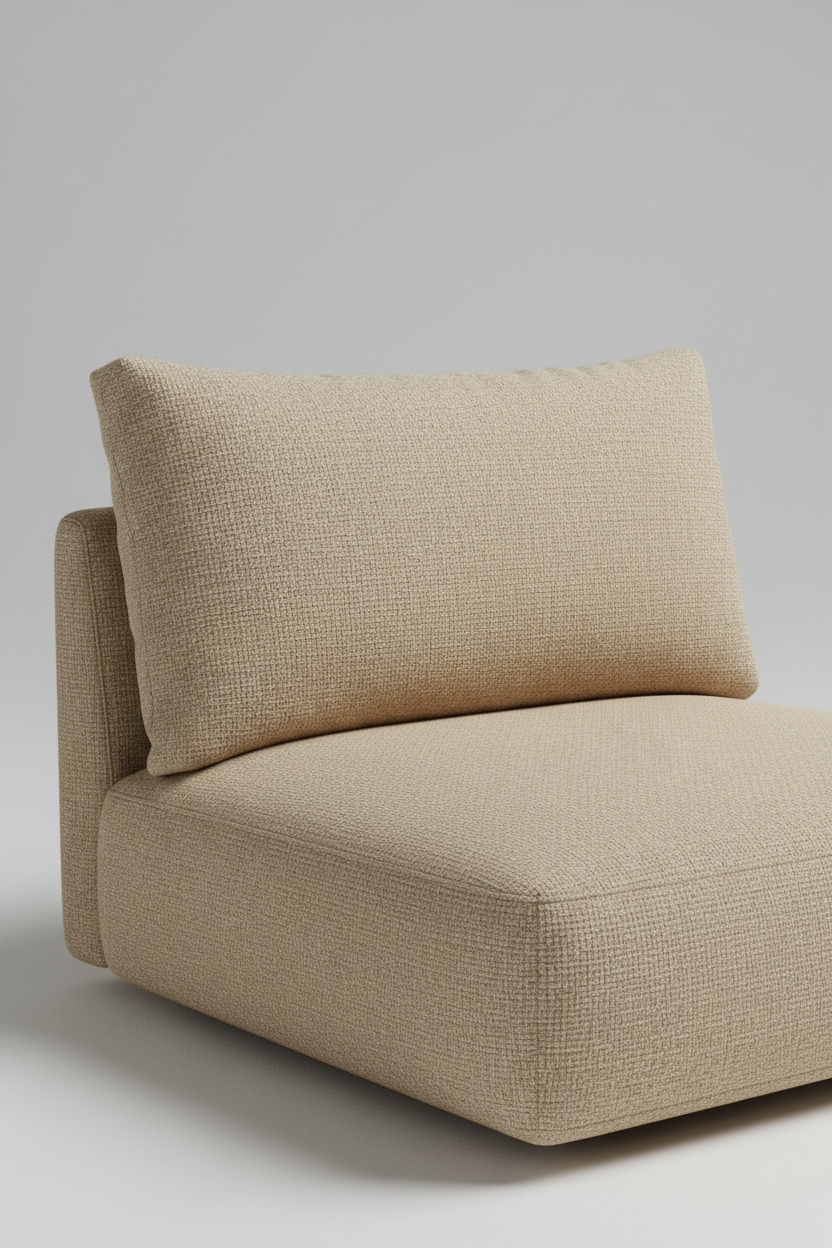 Modular Armless Seat Set in Sand Beige — Texture shot