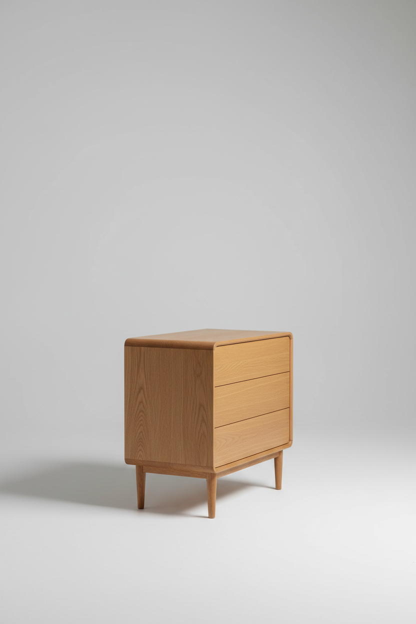 Oak Haven Cabinet in Natural Oak – Side view